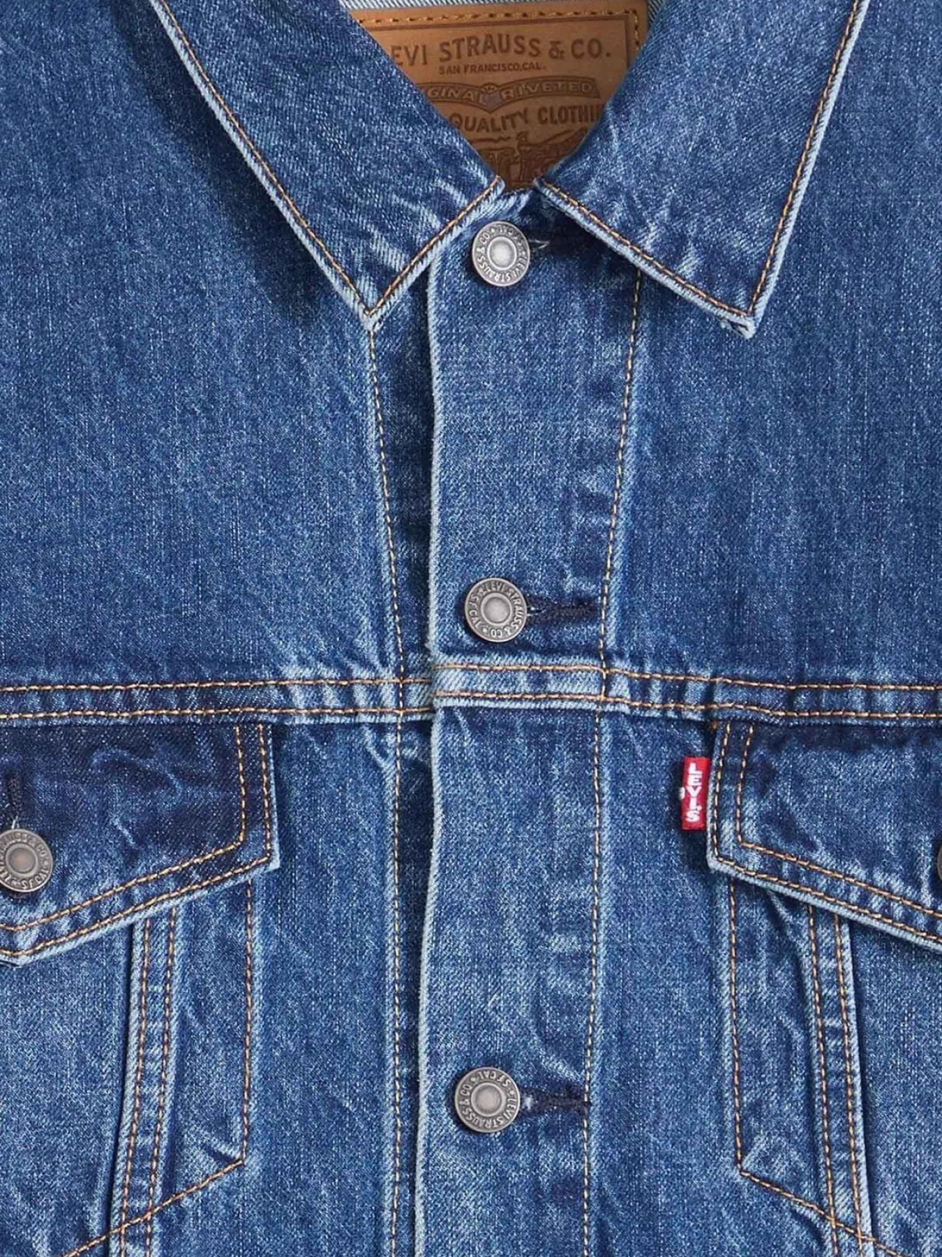 Чоловіча синя джинсова куртка модель A5782;0104 Фото