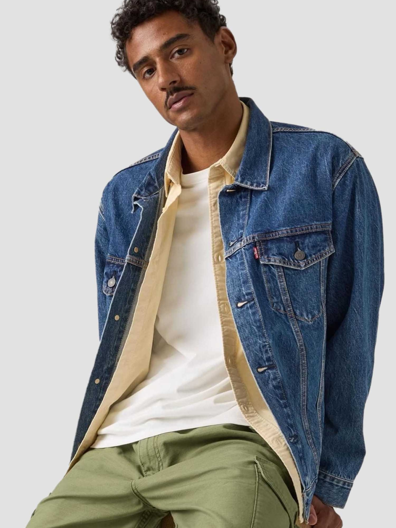 Чоловіча синя джинсова куртка модель A5782;0104 Фото