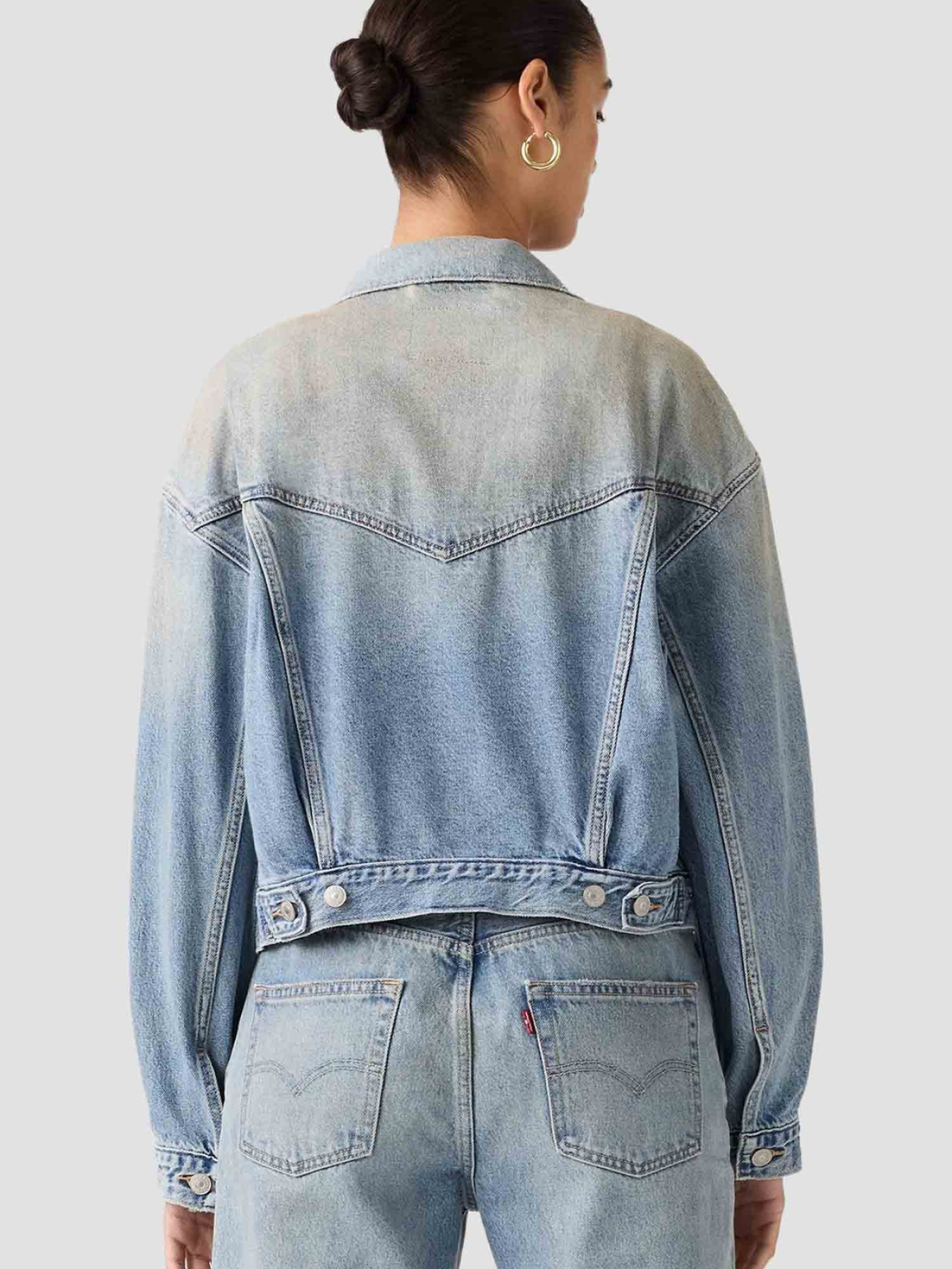 Жіноча блакитна джинсова куртка модель A9155;0022 Фото