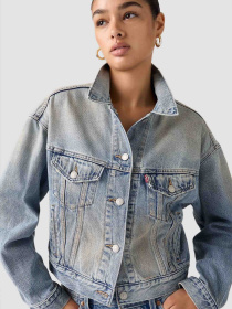 Жіноча блакитна джинсова куртка модель A9155;0022 Фото