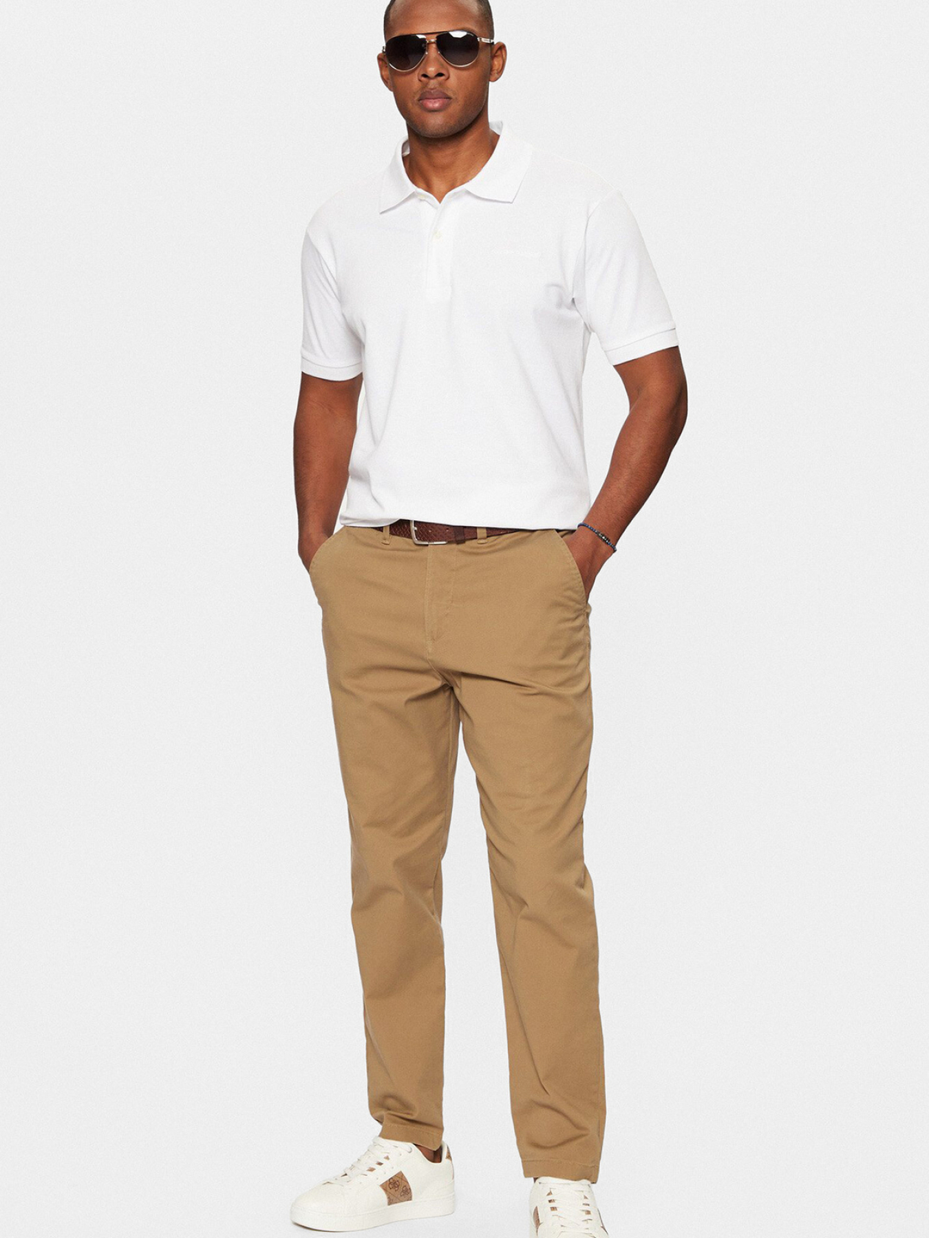 Чоловіче біле поло модель M4BP29.KCJV1;G011 Фото