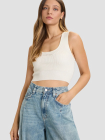 Женский белый топ модель V5BP05.Z3JD2;G047 Фото