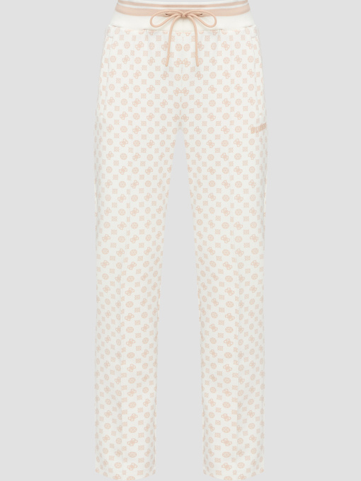 Женские белые спортивные брюки с узором модель V5YB20.KB212;P0OR Фото