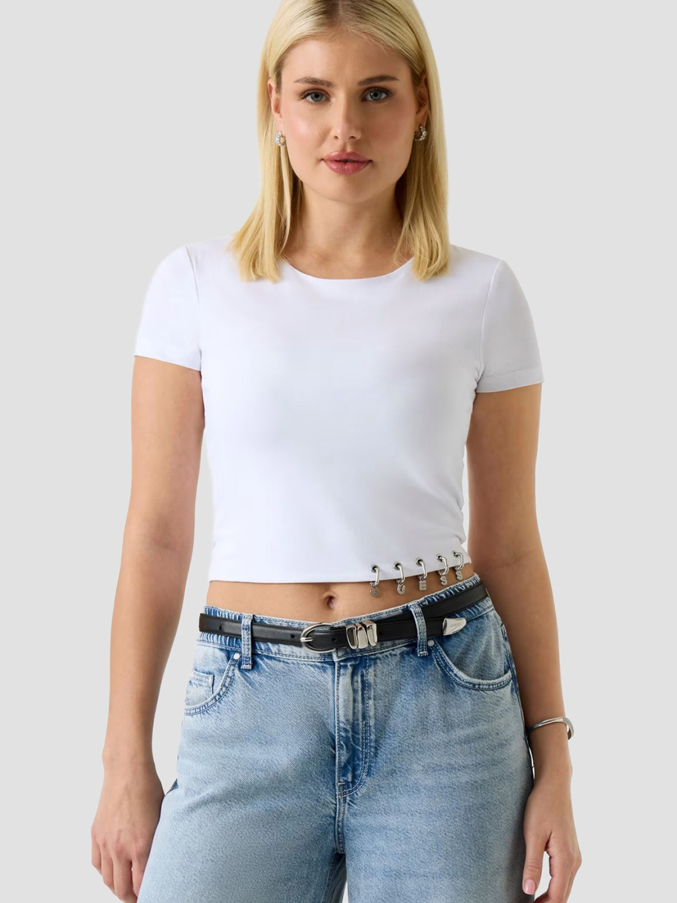 Женский белый топ модель W6GP11.K2933;G011 Фото