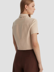 Женская бежевая рубашка модель W6RH83.KCMU2;G1FG Фото