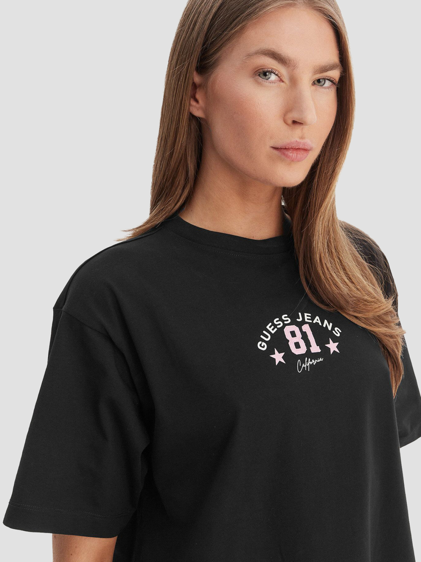 Жіноча чорна футболка модель W6RI20.K8HM0;JBLK Фото