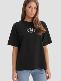 Жіноча чорна футболка модель W6RI20.K8HM0;JBLK Фото