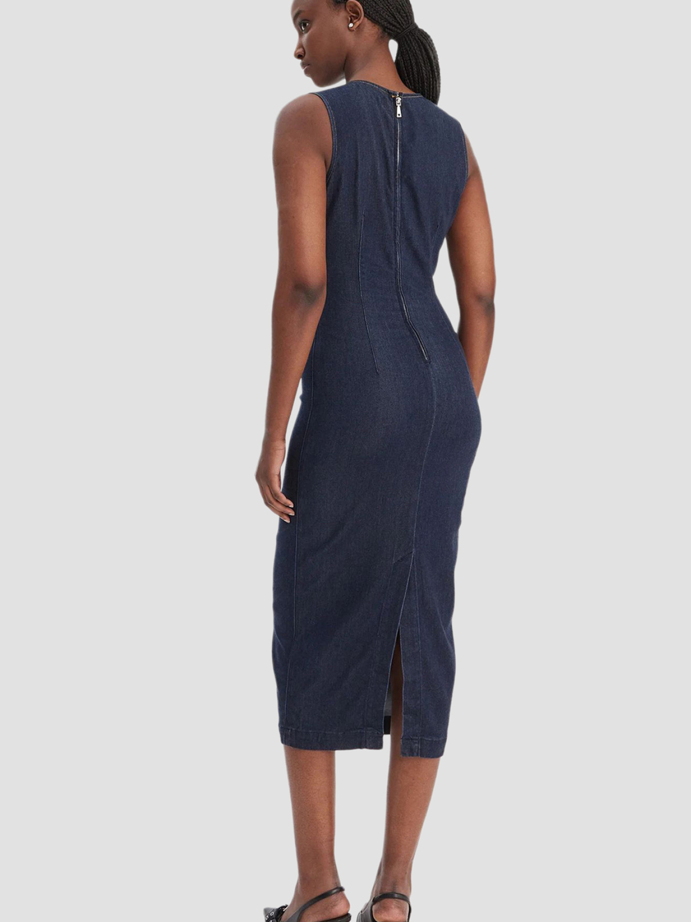 Женское темно-синее джинсовое платье модель W6RK72.D6980;OKLN Фото