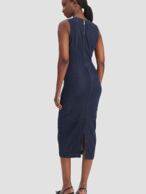 Женское темно-синее джинсовое платье модель W6RK72.D6980;OKLN Фото