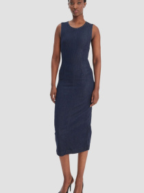 Женское темно-синее джинсовое платье модель W6RK72.D6980;OKLN Фото