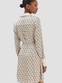 Женское бежевое платье с узором модель W6RK90.WF1T2;P1WE Женское бежевое платье с узором модель W6RK90.WF1T2;P1WE Фото