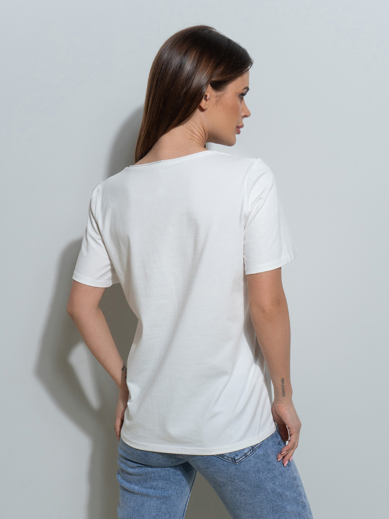 Футболки модель 14494_молочный Фото