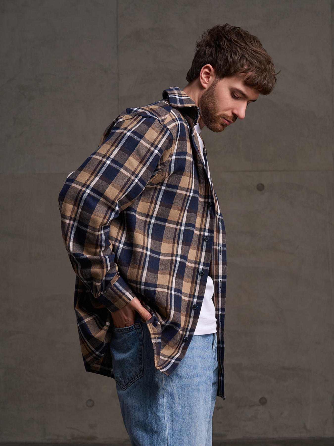 Сорочка в клітинку ISSA Plus модель GN-557_мультиколор Фото