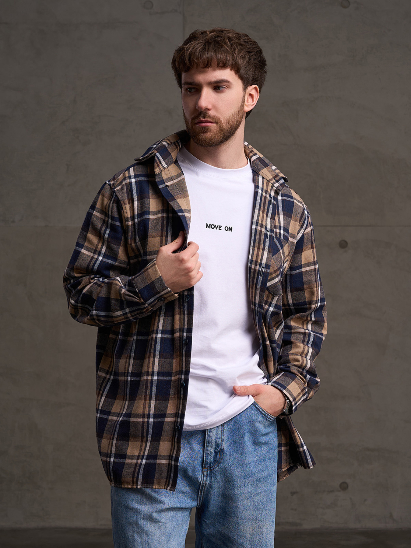 Сорочка в клітинку ISSA Plus модель GN-557_мультиколор Фото