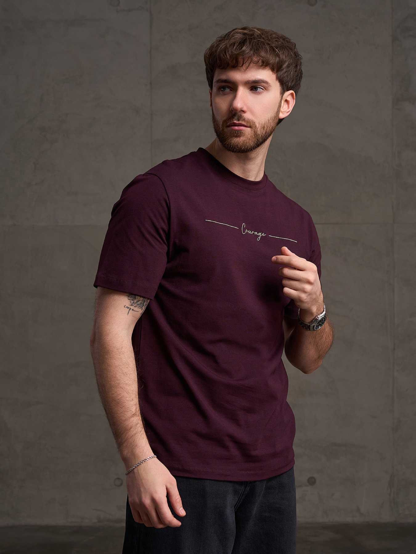 Футболки модель GN-562_темно-бордовый Фото