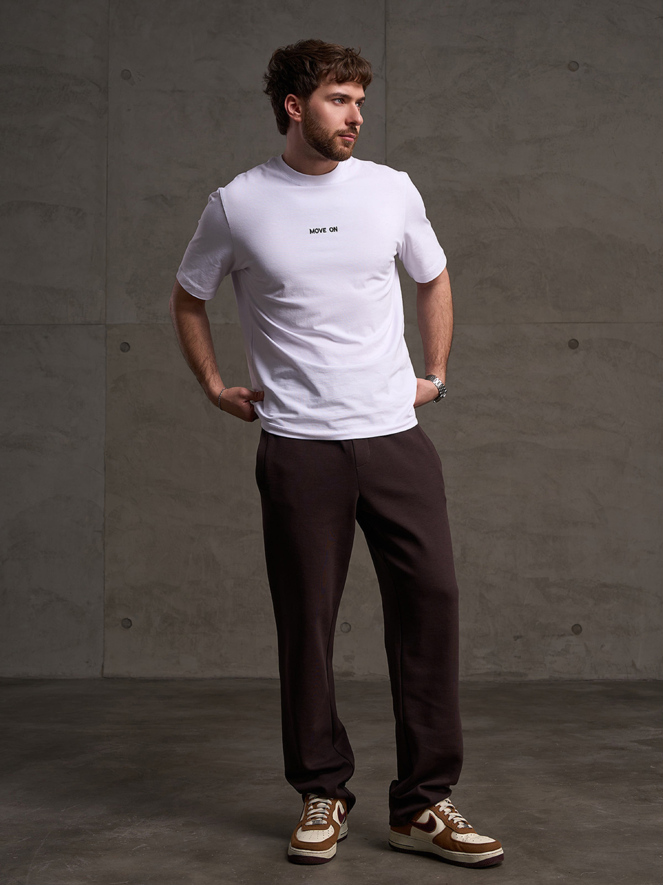 Спортивные штаны модель GN-564_темно-коричневый Фото