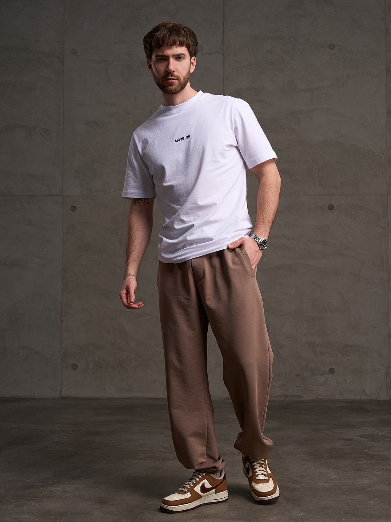 Спортивные штаны модель GN-565_бежевый Фото