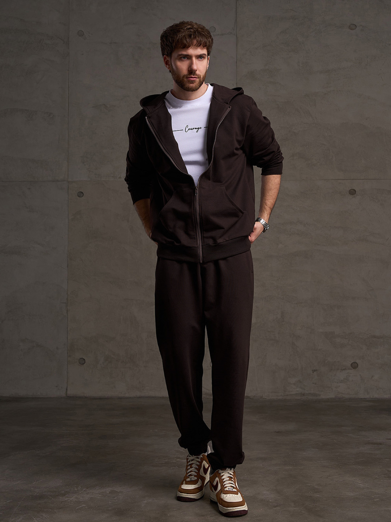 Спортивные штаны модель GN-565_темно-коричневый Фото