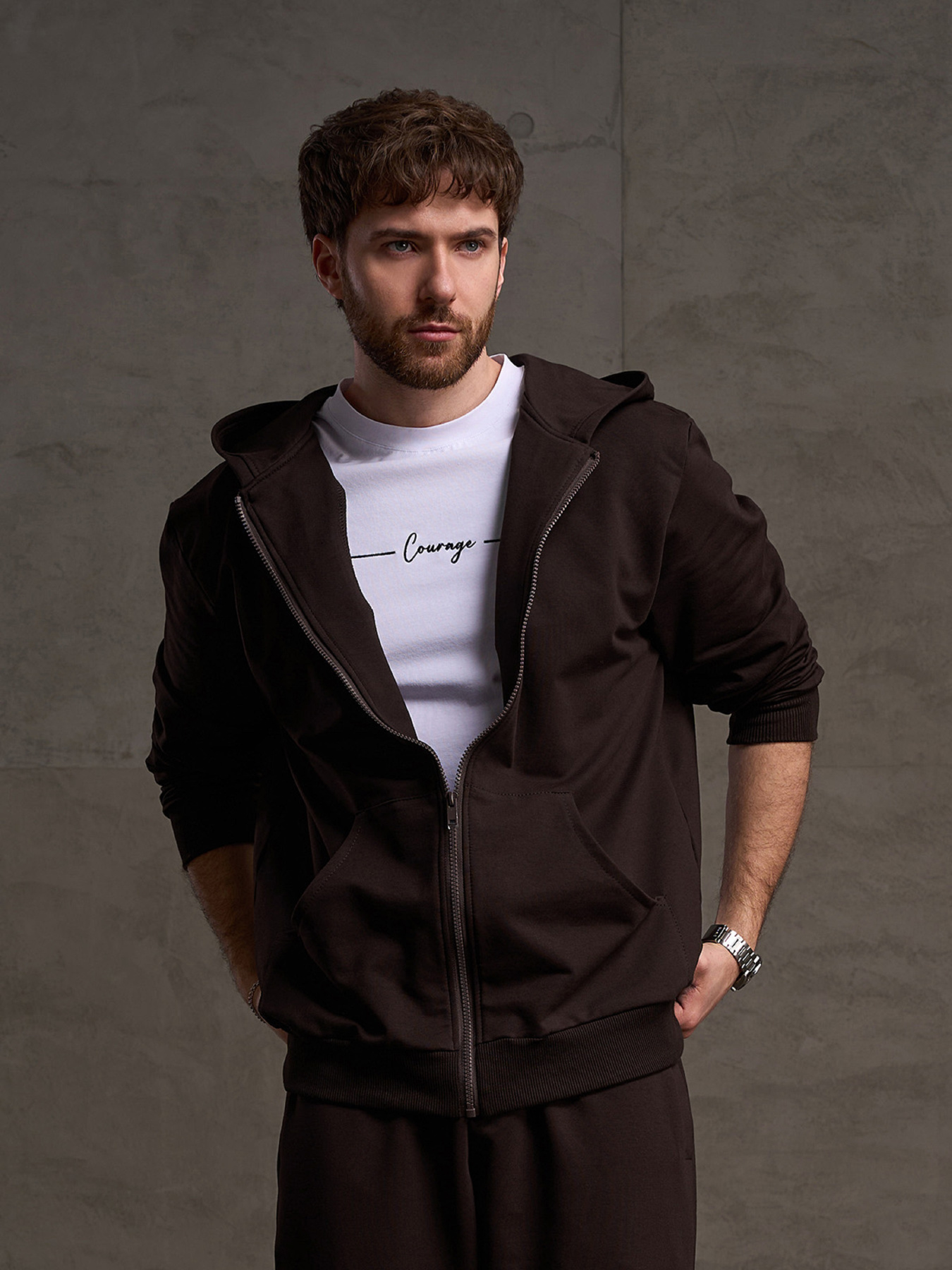 Толстовки модель GN-566_темно-коричневый Фото