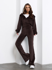 Жіночі костюми модель 15549_темно-коричневый Фото