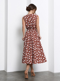 Сукня міді ISSA Plus модель 15550_коричневый Фото