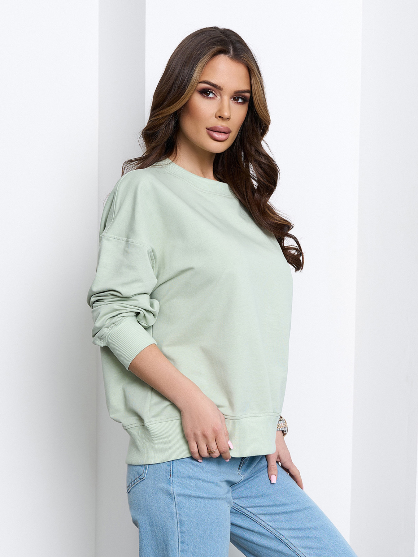 Толстовки модель 15551_оливковый Фото