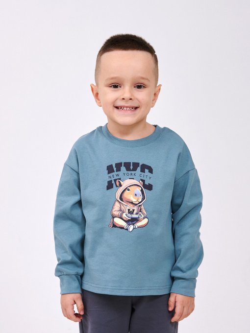 Худи и свитшоты SMIL модель smil_116750-1-sero-zelenyj Фото