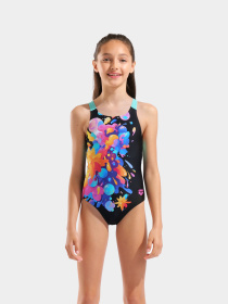 Дитячий купальник Arena PAINTING SWIMSUIT V BACK модель 010744-580 Фото