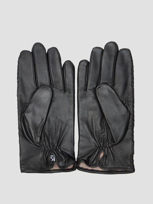 Мужские черные кожаные перчатки модель 544440.815400;990 Фото