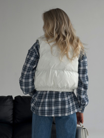 Укорочений Жилет Скай молочний модель Skay_milk Фото