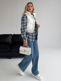 Укорочений Жилет Скай молочний модель Skay_milk Фото