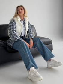 Укорочений Жилет Скай молочний модель Skay_milk Фото