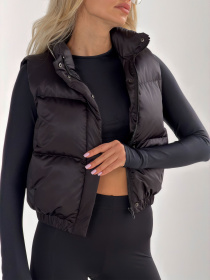 Укорочений Жилет Скай чорний модель Skay_black Фото