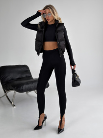 Укорочений Жилет Скай чорний модель Skay_black Фото