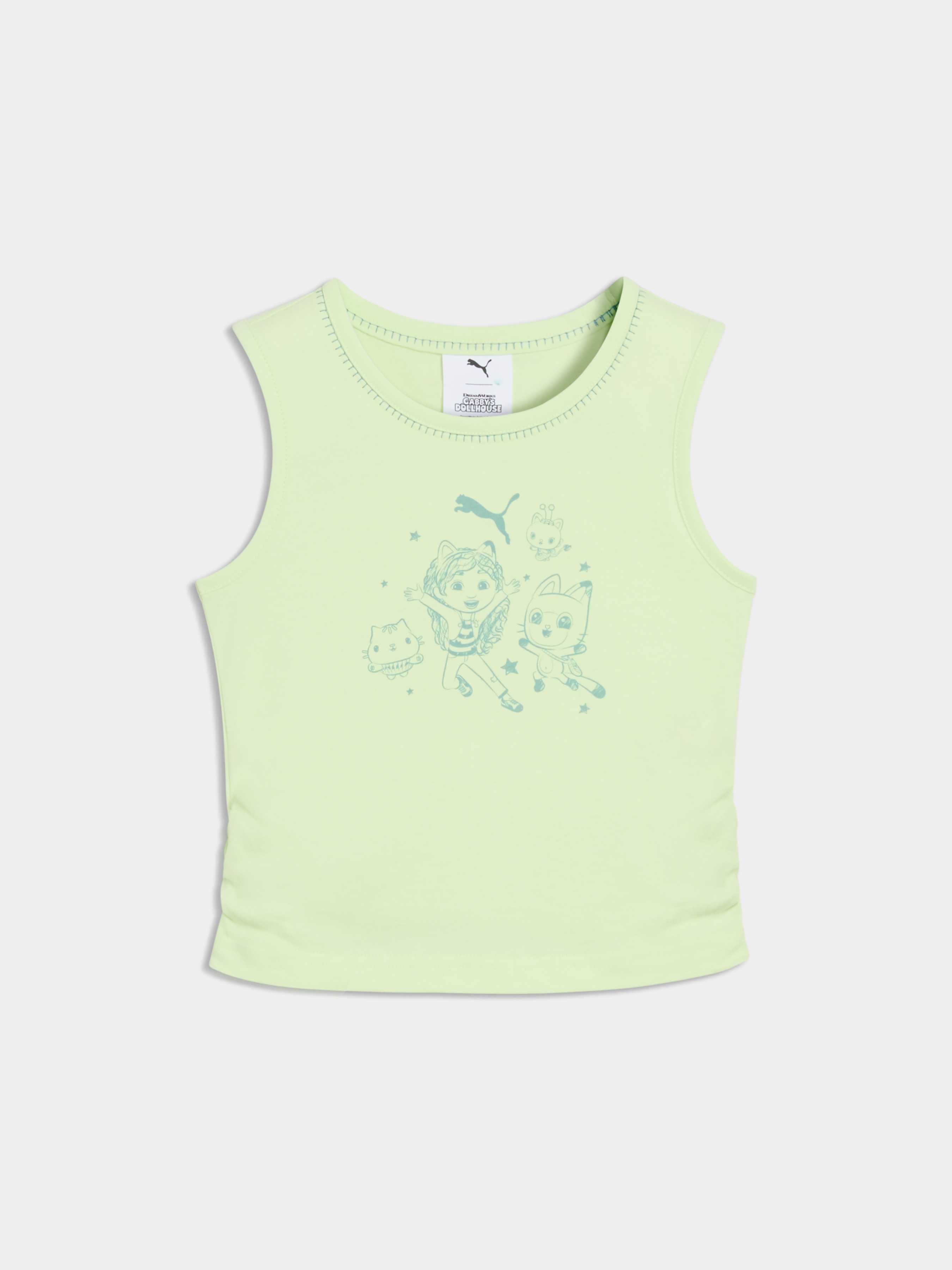 Дитяча Спортивна майка PUMA x Gdh Tank Top (634932_38) колір зелений, матеріал комбінований верх