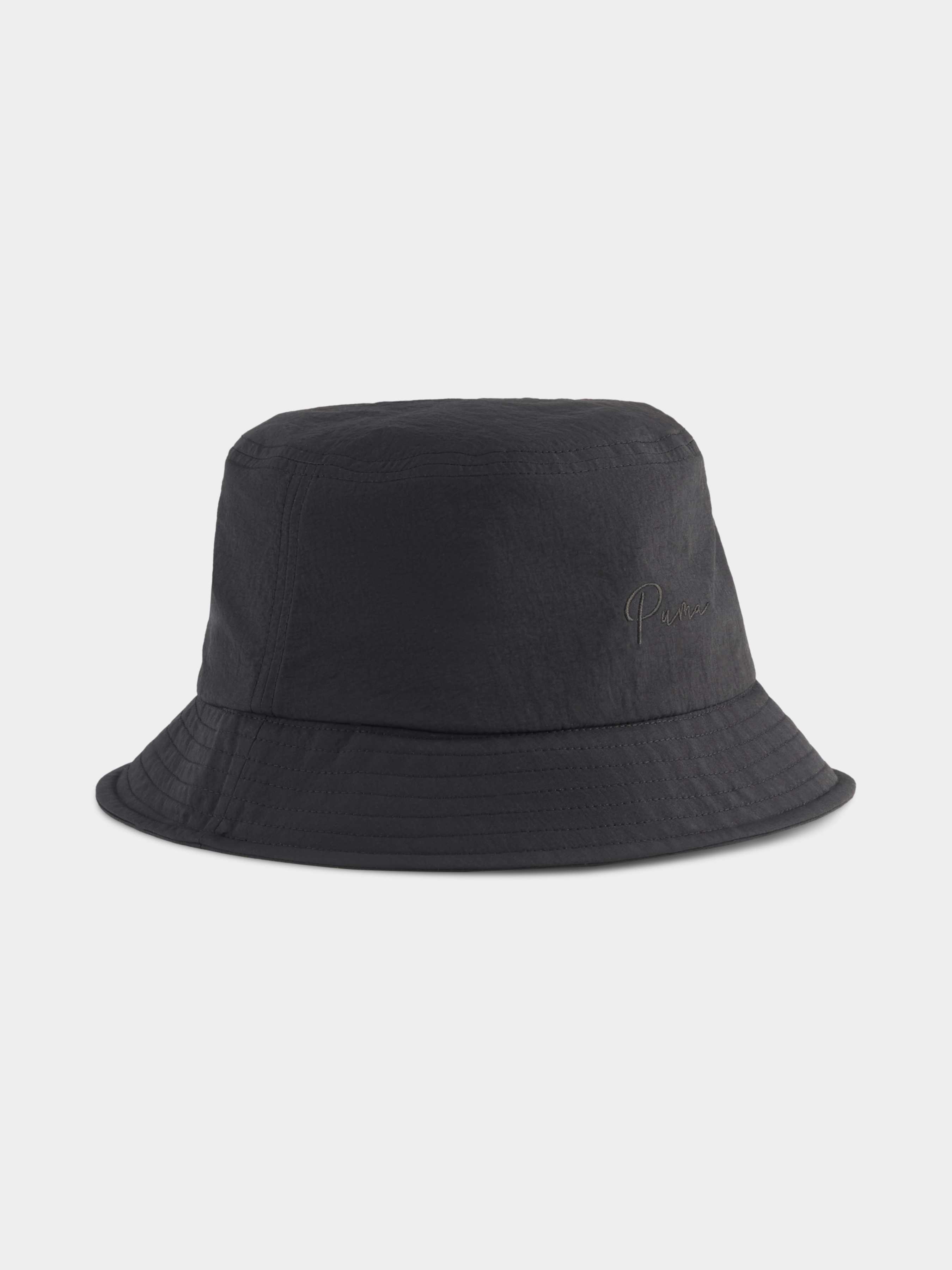PUMA Prem. Ess Script Bucket Hat Панама (026849_01) Унісекс колір - Чорний матеріал - Комбінований верх