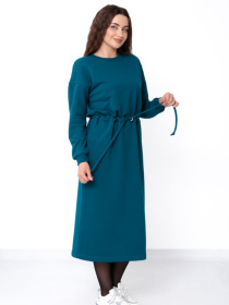 Демісезонна жіноча сукня прямого крою з куліскою на талії, Смарагдовий​ Носи Своє (8445-104) модель 8445-104-smaragdovij Фото