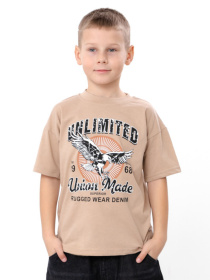 Футболка для хлопчика UNLIMITED, Бежевий Носи Своє (6414-001-33-4-3) модель 6414-001-33-4-3-temno-kremovij-unlimited Фото