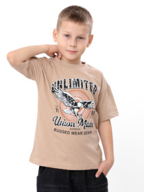 Футболка для хлопчика UNLIMITED, Бежевий Носи Своє (6414-001-33-4-3) модель 6414-001-33-4-3-temno-kremovij-unlimited Фото