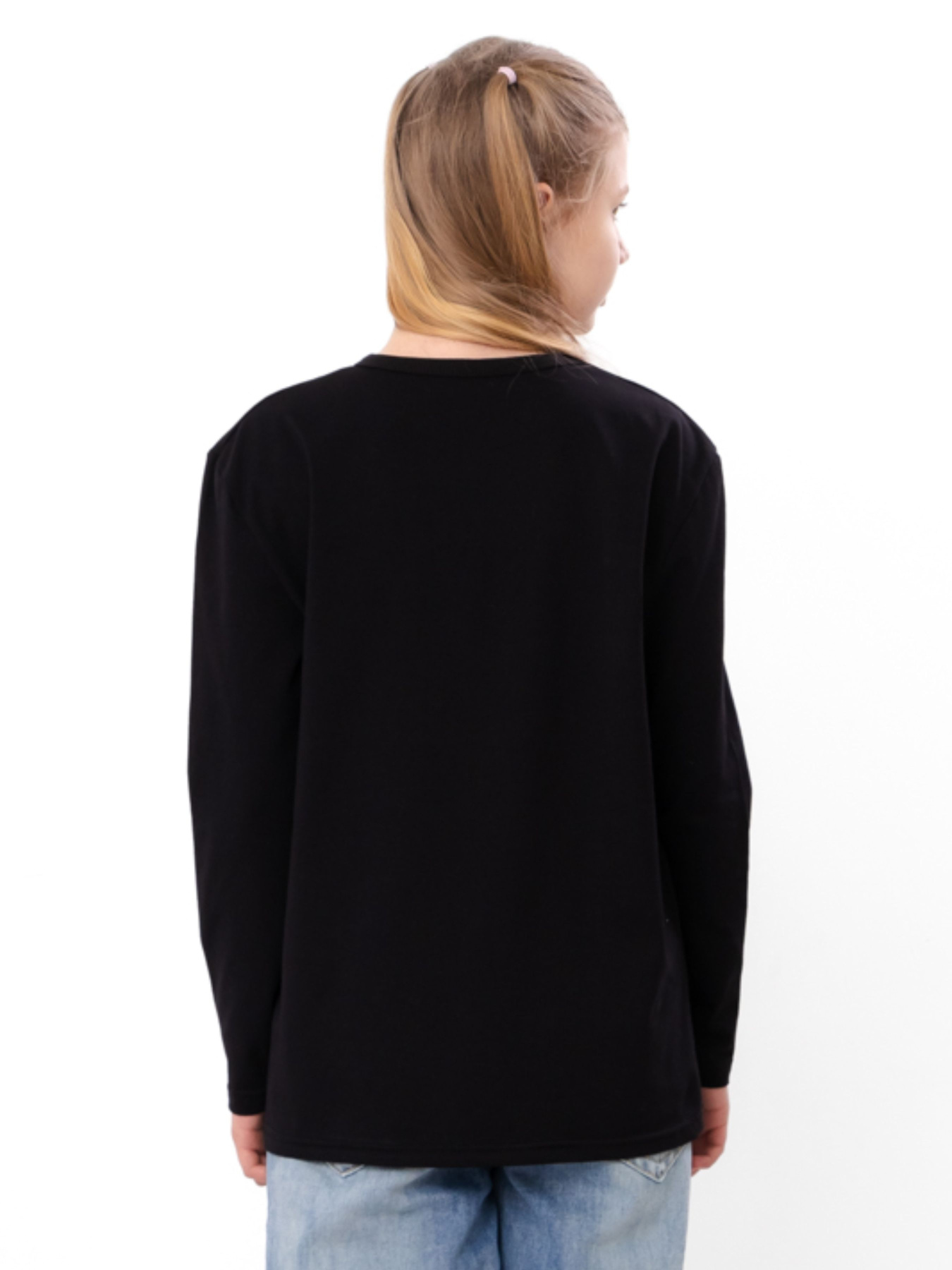 Джемпер для дівчинки підлітковий з принтом кролика "Glow up", Чорний Носи Своє (6363-036-33-2-5) модель 6363-036-33-2-5-chornij-zaq Фото