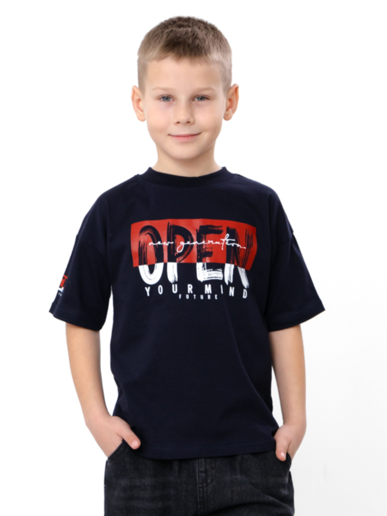 Футболка Носи своє модель 6414-001-33-4-chornilxno-sinj-open Фото