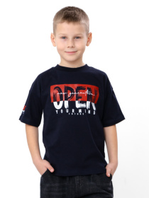 Футболка оверсайз для хлопчика з написом, Темно-синій Носи Своє (6414-001-33-4) модель 6414-001-33-4-chornilxno-sinj-open Фото