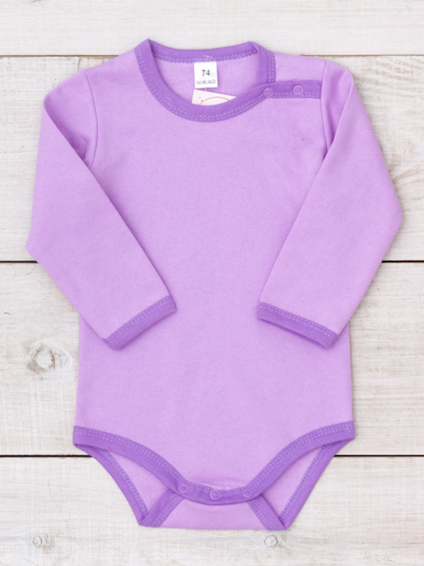 Боді ясельний утеплений для дівчинки (з довгим рукавом), Бузковий Носи Своє (5010-023-5) модель 5010-023-5-svtlo-buzkovij Фото