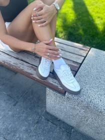 Кеды из натуральной кожи на массивной подошве белые (023/Лайк7) 38 модель P_191263-S38_191263 Фото