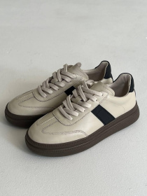 Кеды из натуральной кожи с контрастными вставками лотос (023/Лайк7) 36 модель P_192031-S36_197456 Фото