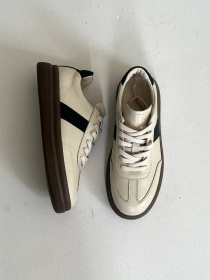 Кеды из натуральной кожи с контрастными вставками лотос (023/Лайк7) 36 модель P_192031-S36_197456 Фото