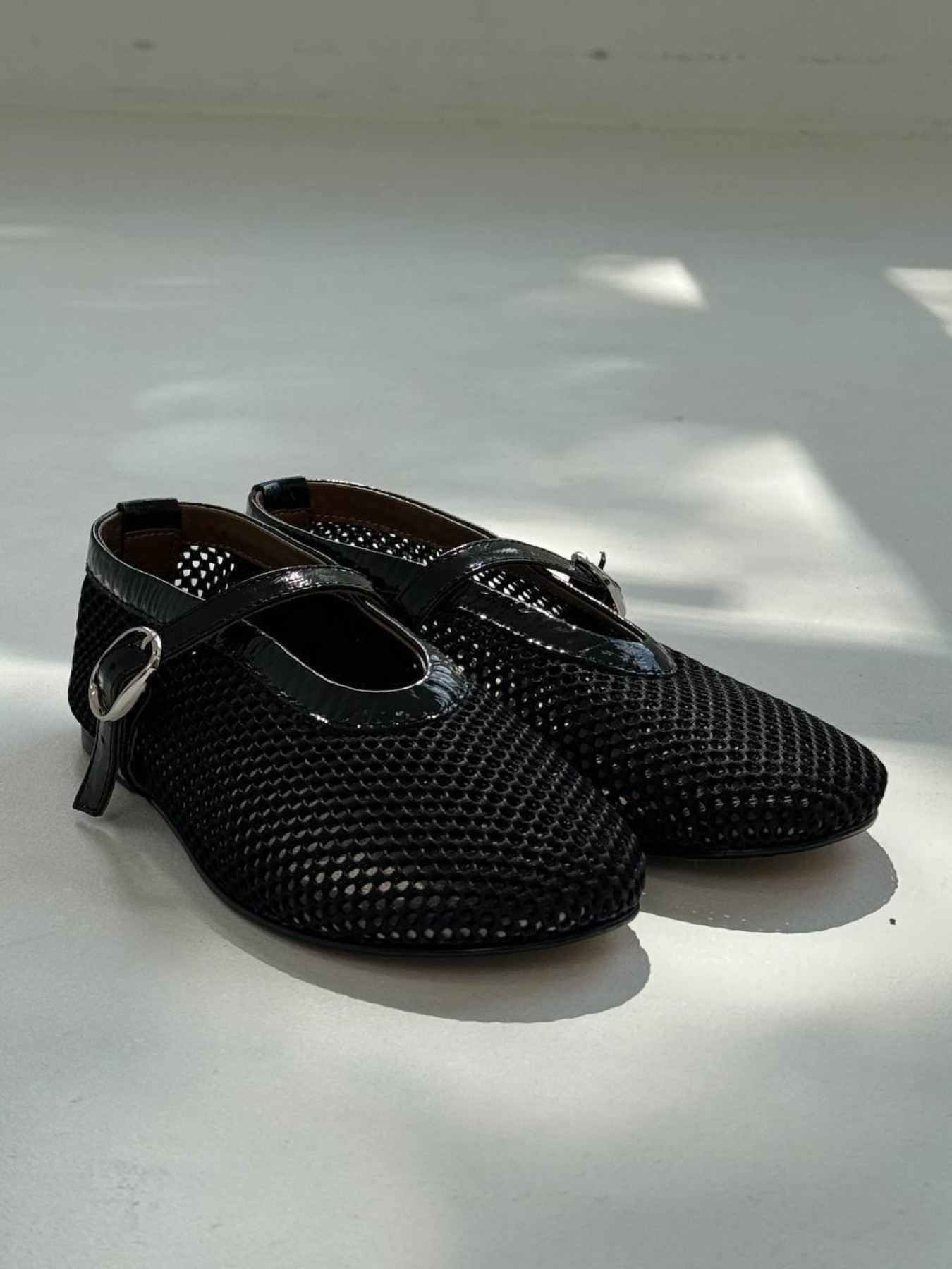 Балетки сетка + наплак с натуральной кожей черный (149/0079) 39 модель P_184159-S39_184395 Фото