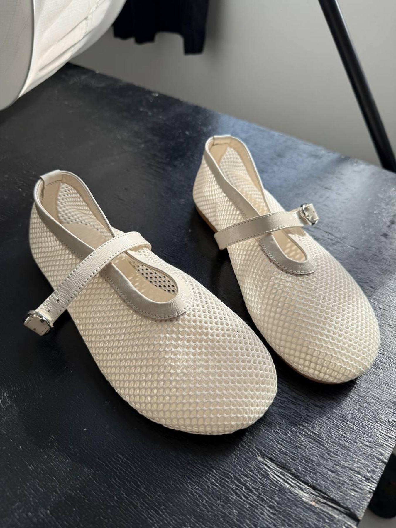 Балетки сетка + наплак с натуральной кожей молочные (149/0079) 36 модель P_186061-S36_186061 Фото