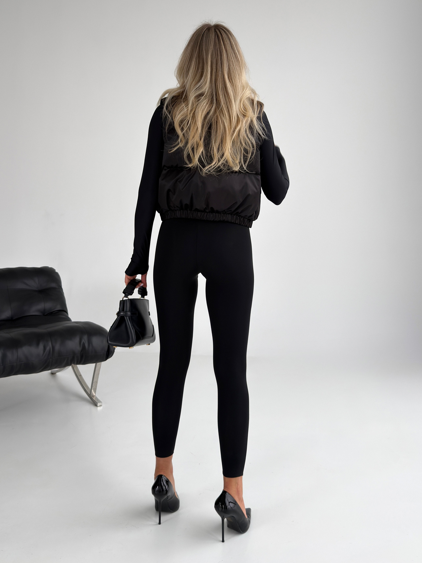 Леггинсы Лейс черные модель Leys_black Фото