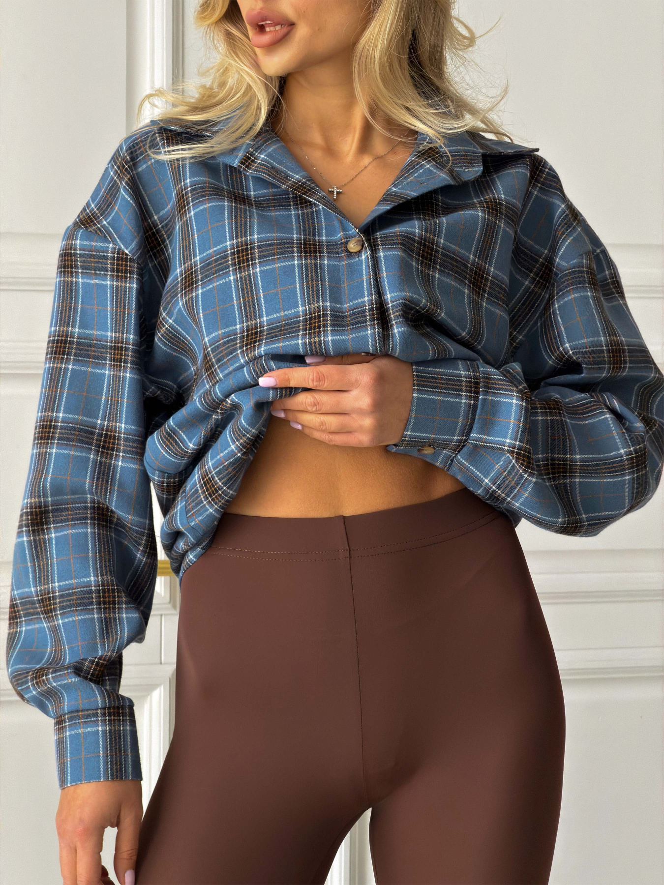 Леггинсы Лейс шоколад модель Leys_chocolate Фото